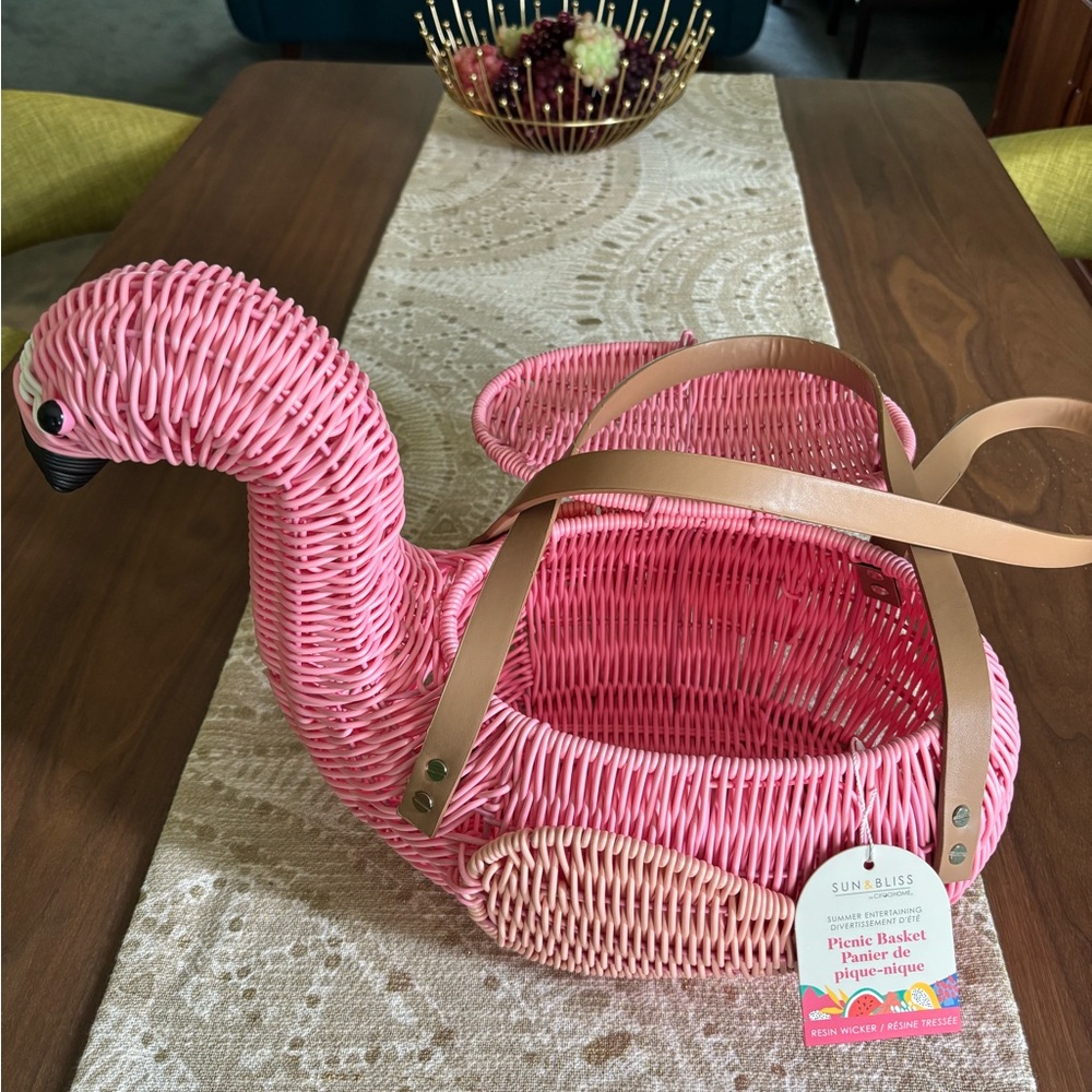 Resin wicker Purse/Picnic Basket - Picture 5 of 15
